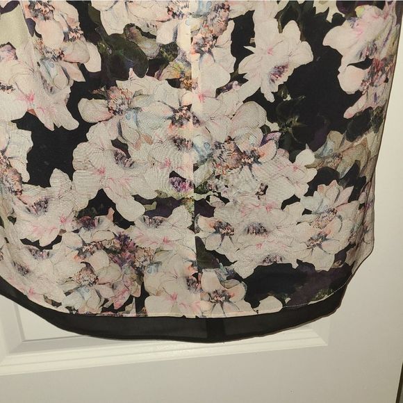 Rebecca Taylor Floral Sleeveless Silk Blouse - Picture 9 of 9
